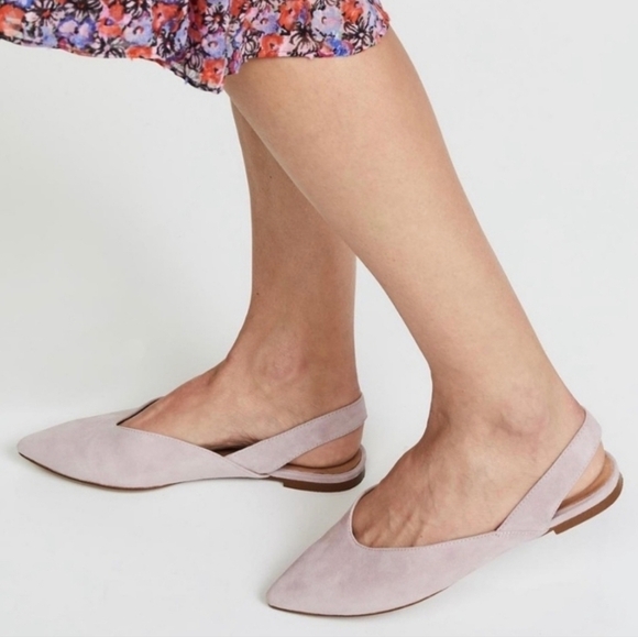 Madewell Ava Sling Back purple Suede Mule flats 8 - Picture 1 of 10